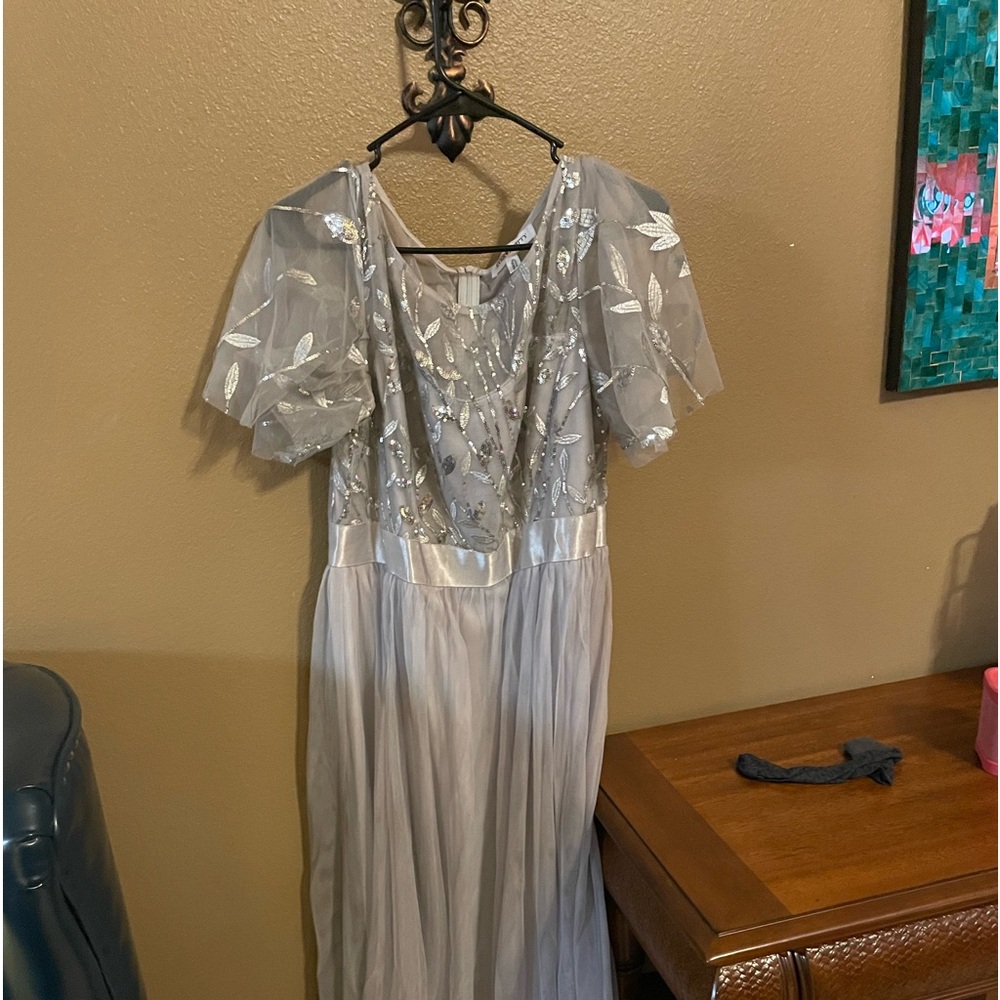 Silver formal gown